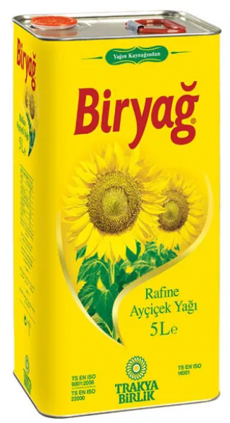 Biryağ Ayçiçek Yağı 5 lt Sıvı Yağ