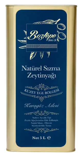 Boztepe İyi Tarım Sertifikalı Filtresiz Natürel Sızma Zeytinyağı 5 lt Sıvı Yağ