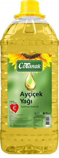 Çotanak Ayçiçek Yağı Pet 5 lt Sıvı Yağ