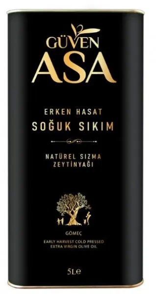 Güven Asa Erken Hasat Soğuk Sıkım Natürel Sızma Zeytinyağı 5 lt Sıvı Yağ