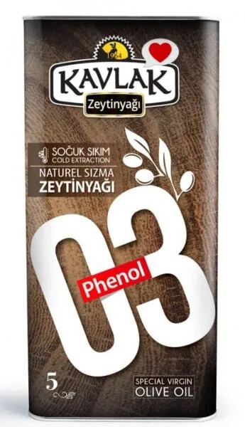 Kavlak Phenol 03 Soğuk Sıkım Zeytinyağı 5 lt Sıvı Yağ