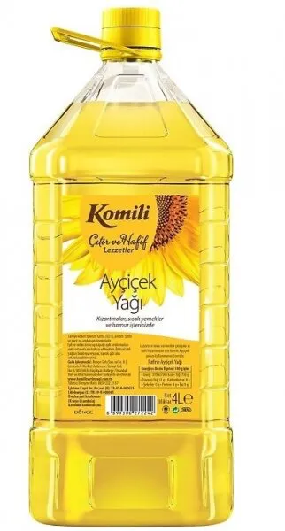 Komili Ayçiçek Yağı Pet 4 lt Sıvı Yağ