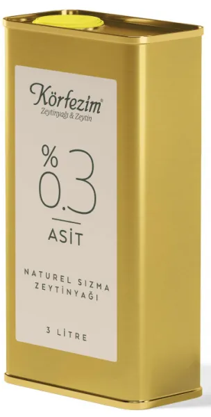 Körfezim 0.3 Asit Natürel Sızma Zeytinyağı 3 lt Sıvı Yağ