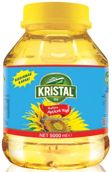 Kristal Ayçiçek Yağı Kavanoz Pet 5 lt Sıvı Yağ