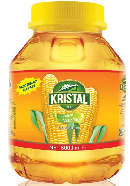 Kristal Mısır Yağı Kavanoz Pet 5 lt Sıvı Yağ