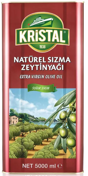 Kristal Natürel Sızma Dolgun Güçlü Zeytinyağı 5 lt Sıvı Yağ