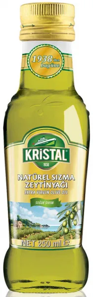 Kristal Natürel Sızma Yumuşak Doğal Zeytinyağı Cam 250 ml Sıvı Yağ