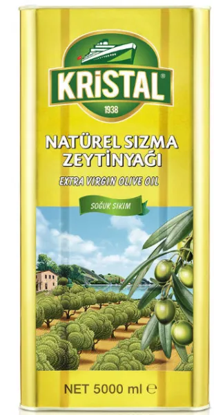 Kristal Natürel Sızma Yumuşak Doğal Zeytinyağı 5 lt Sıvı Yağ