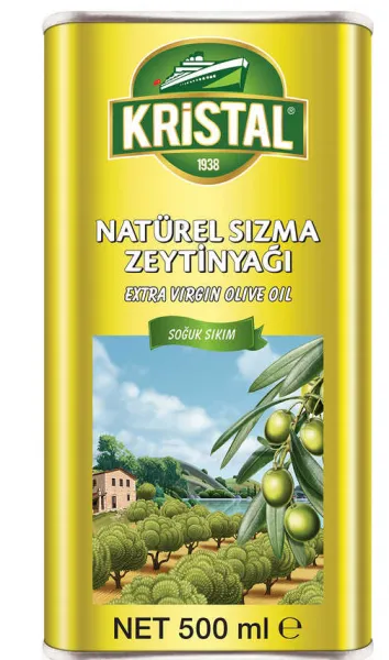 Kristal Natürel Sızma Yumuşak Doğal Zeytinyağı 500 ml Sıvı Yağ