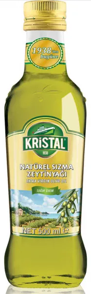 Kristal Natürel Sızma Yumuşak Doğal Zeytinyağı Cam 500 ml Sıvı Yağ