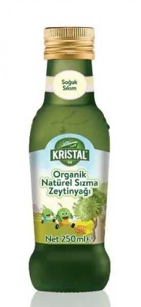 Kristal Organik Natürel Sızma Zeytinyağı 250 ml Sıvı Yağ