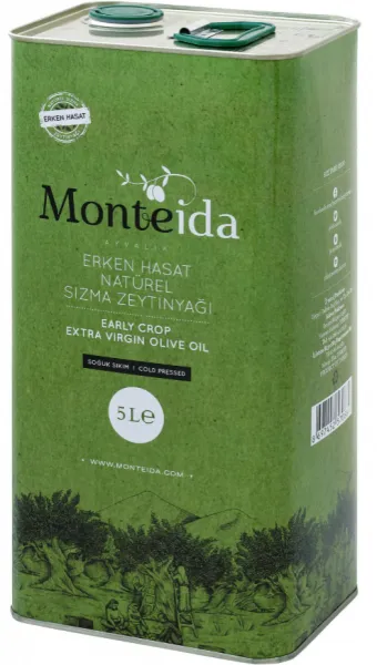 Monteida Erken Hasat Natürel Sızma Zeytinyağı 5 lt Sıvı Yağ