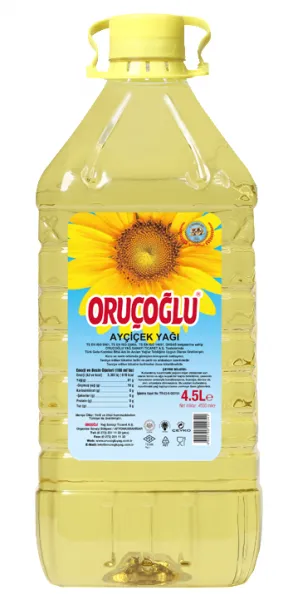 Oruçoğlu Ayçiçek Yağı Pet 4.5 lt Sıvı Yağ