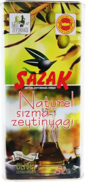 Sazak Natürel Sızma Zeytinyağı 5 lt Sıvı Yağ