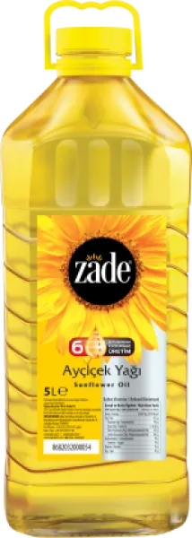 Zade Ayçiçek Yağı Pet 5 lt Sıvı Yağ