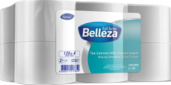Belleza Tek Çekmeli Mini Tuvalet Kağıdı 12 Rulo Tuvalet Kağıdı