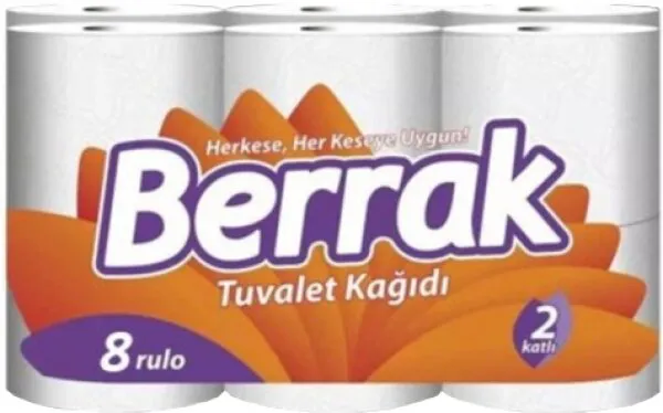 Berrak Tuvalet Kağıdı 8 Rulo Tuvalet Kağıdı