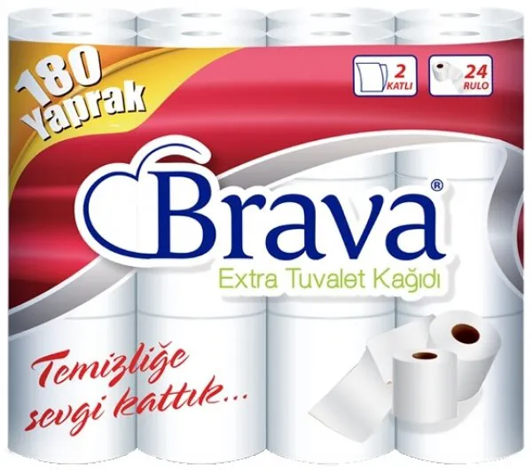 Brava Extra Tuvalet Kağıdı 24 Rulo Tuvalet Kağıdı