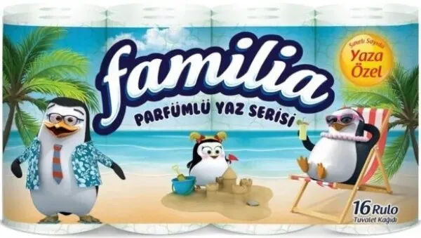 Familia Parfümlü Yaz Serisi Tuvalet Kağıdı 16 Rulo Tuvalet Kağıdı