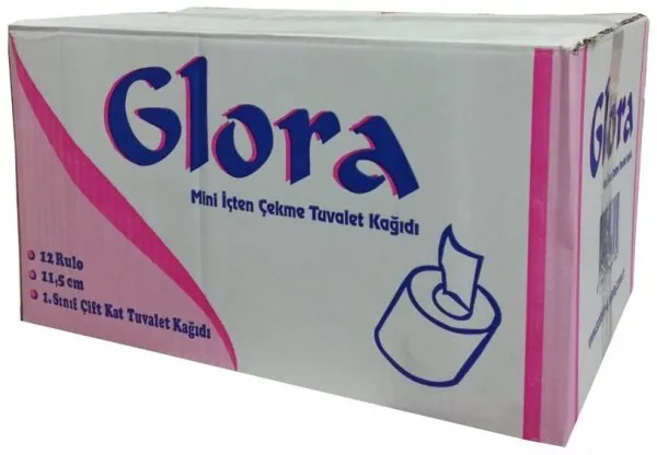 Glora Mini İçten Çekmeli Tuvalet Kağıdı 12 Rulo Tuvalet Kağıdı