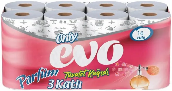 Only Evo Parfümlü Tuvalet Kağıdı 16 Rulo Tuvalet Kağıdı