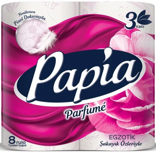 Papia Parfümlü Tuvalet Kağıdı 8 Rulo Tuvalet Kağıdı