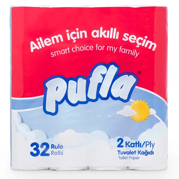 Pufla Tuvalet Kağıdı 32 Rulo Tuvalet Kağıdı