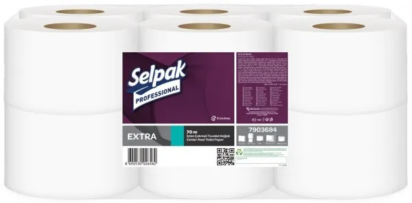 Selpak Professional Extra İçten Çekmeli 70 M Tuvalet Kağıdı 12 Rulo Tuvalet Kağıdı