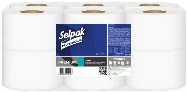 Selpak Professional Premium Içten Çekmeli Tuvalet Kağıdı 12 Rulo Tuvalet Kağıdı