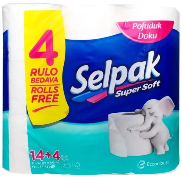 Selpak Super Soft Pofuduk Doku Tuvalet Kağıdı 18 Rulo Tuvalet Kağıdı