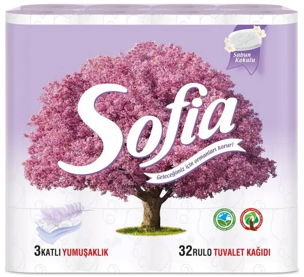 Sofia Sabun Kokulu Tuvalet Kağıdı 32 Rulo Tuvalet Kağıdı