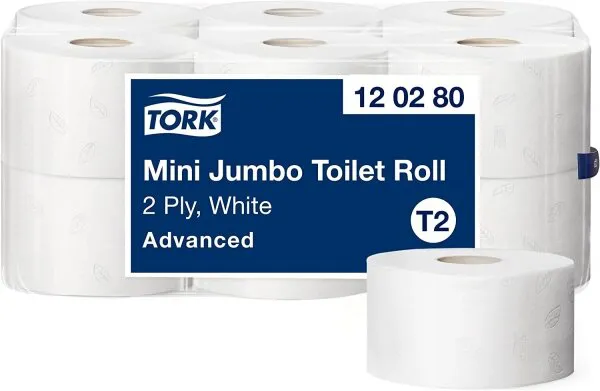 Tork Mini Jumbo 12 02 80 Tuvalet Kağıdı12 Rulo Tuvalet Kağıdı