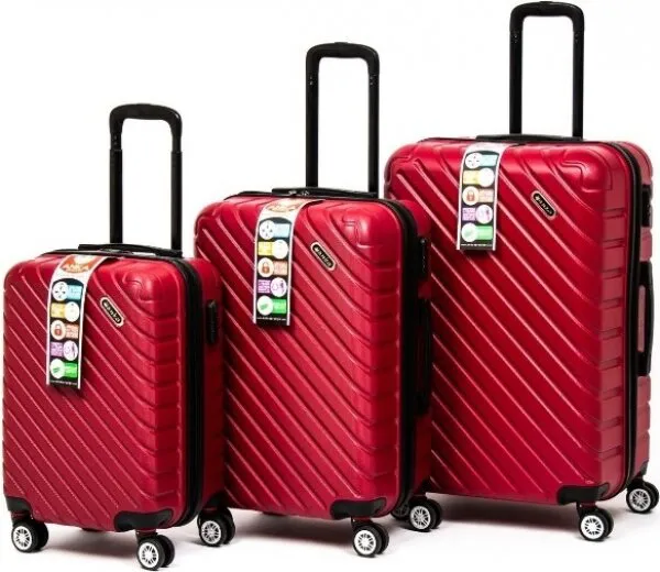 Anka A1001 Travel Polo A1001 Abs 3'lü Valiz Seti Valiz