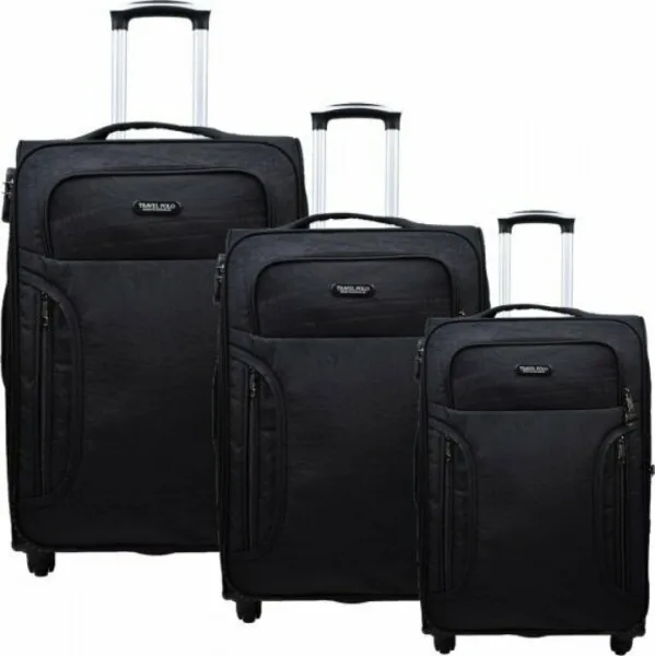 Anka Travel Polo Krinkıl Kumaş 3'lü Valiz Seti Valiz