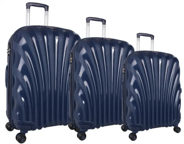 Bagacar Shell Silikon Kırılmaz 3'lü Valiz Seti Valiz