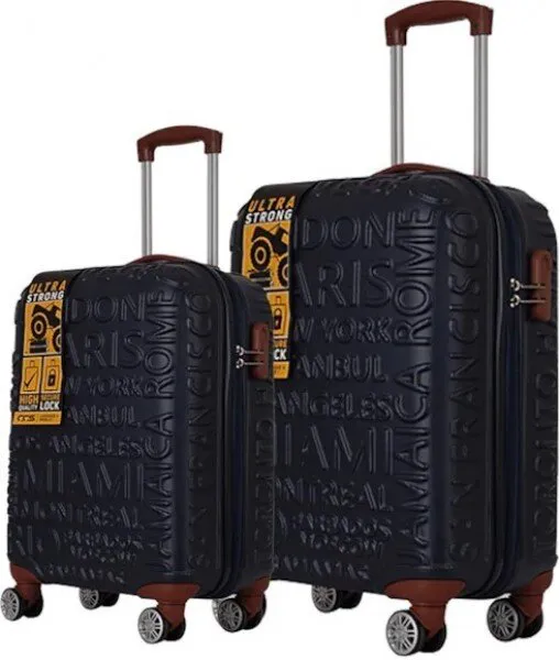ÇÇS 5167 Abs 2'li Valiz Seti (Kabin + Orta) Valiz