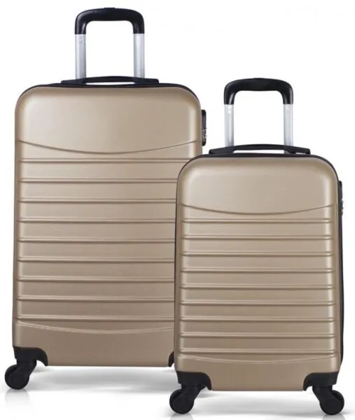 Troya Classic ABS Kabin ve Orta Boy 2'li Valiz Seti Valiz