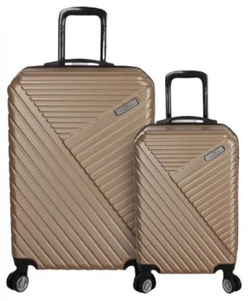 Troya Premium ABS Kabin Boy ve Orta Boy 2'li Valiz Seti Valiz