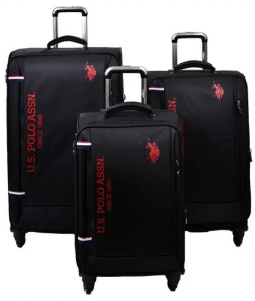 U.S. Polo Assn. Kumaş 3'lü Valiz Seti Valiz